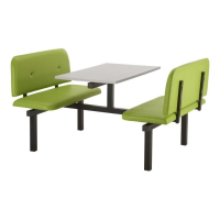 CU95 - 4-Seater Felix Canteen Unit - 2 Way Access, Green, Grey