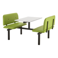 CU95 - 4-Seater Felix Canteen Unit - 2 Way Access, Green, White