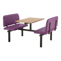 CU95 - 4-Seater Felix Canteen Unit - 2 Way Access, Purple, Beech