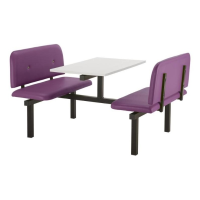 CU95 - 4-Seater Felix Canteen Unit - 2 Way Access, Purple, White