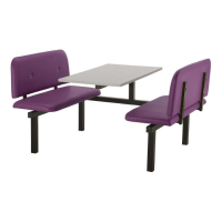 CU95 - 4-Seater Felix Canteen Unit - 1 Way Access, Purple, Grey