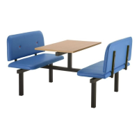 CU95 - 4-Seater Felix Canteen Unit - 2 Way Access, Blue, Beech