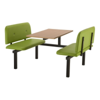 CU95 - 4-Seater Felix Canteen Unit - 1 Way Access, Green, Beech