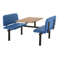 CU95 - 4-Seater Felix Canteen Unit - 1 Way Access, Blue, Beech