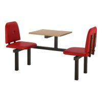 CU95 - 2-Seater Felix Canteen Unit - Red, Beech