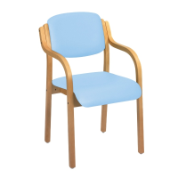 Aurora Visitor Chair with Arms - Cool Blue