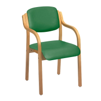 Aurora Visitor Chair with Arms - Green