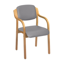 Aurora Visitor Chair with Arms - Grey