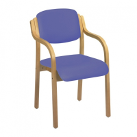 Aurora Visitor Chair with Arms - Mid Blue