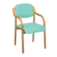 Aurora Visitor Chair with Arms - Mint