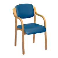 Aurora Visitor Chair with Arms - Navy