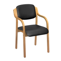 Aurora Visitor Chair with Arms - Black
