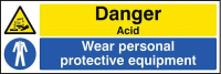 Danger acid wear PPE