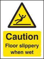 Caution floor slippery when wet