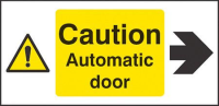 Caution automatic door right