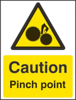 Caution pinch point