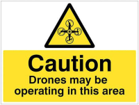 Caution Drones may be operating in this area