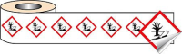 250 S/A labels 100x100mm GHS Label - Environmentally Hazardous