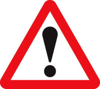 ! Other danger ahead class RA1 600mm triangle c/w channelling