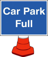 Car park full cone sign 600x450mm