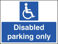 Disabled parking only