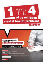 Workplace Well-Being Taking steps to a healthier workplace poster 420x594mm synthetic paper
