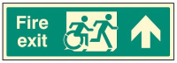 Disabled fire exit arrow up - inclusive design