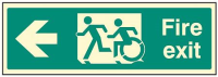 Disabled fire exit arrow left - inclusive design