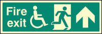 Disabled fire exit arrow ahead