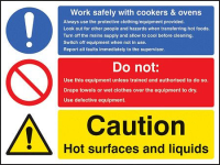 Work safety with cookers & ovens