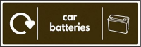 WRAP Recycling Sign - Car batteries