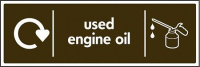 WRAP Recycling Sign - Used engine oil