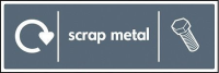 WRAP Recycling Sign - Scrap metal