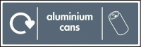 WRAP Recycling Sign - Aluminium cans