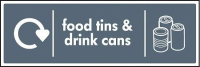 WRAP Recycling Sign - Food tins & drink cans
