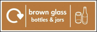 WRAP Recycling Sign - Brown glass bottles & jars