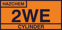 2WE cylinder storage placard alu