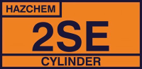 2SE cylinder storage placard Vinyl