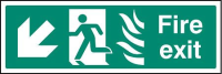 Fire exit - arrow down left HTM