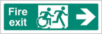 Disabled fire exit arrow right - inclusive design