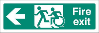 Disabled fire exit arrow left - inclusive design