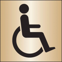 Disabled WC 140x140mm brass