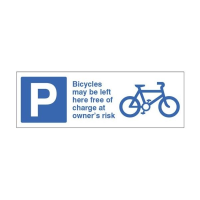 Cycles May be Left Here Free of Charge At Owners Risk - Small