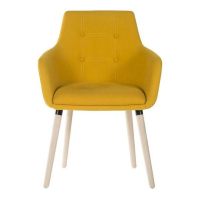 4 Legged Reception Chair - Yellow