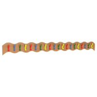 Multicoloured Wavy Coat Hook Rail 20 Hooks