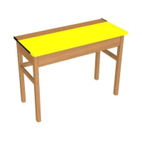 Yellow Teachers Wooden Locker Desks