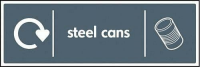 WRAP Recycling Sign  -  Steel cans
