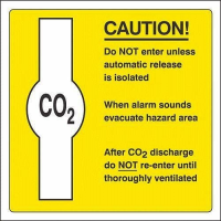 Caution Co2 do not enter self adhesive vinyl 210x210mm