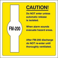 Caution FM200 do not enter self adhesive vinyl 210x210mm