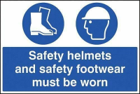 Safety helmets and safety footwear must be worn